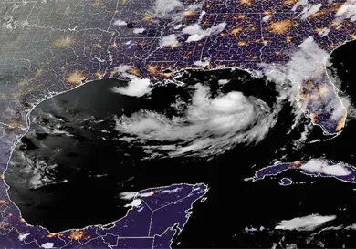 "Bertha" toca tierra en Luisiana, en el sur de EU