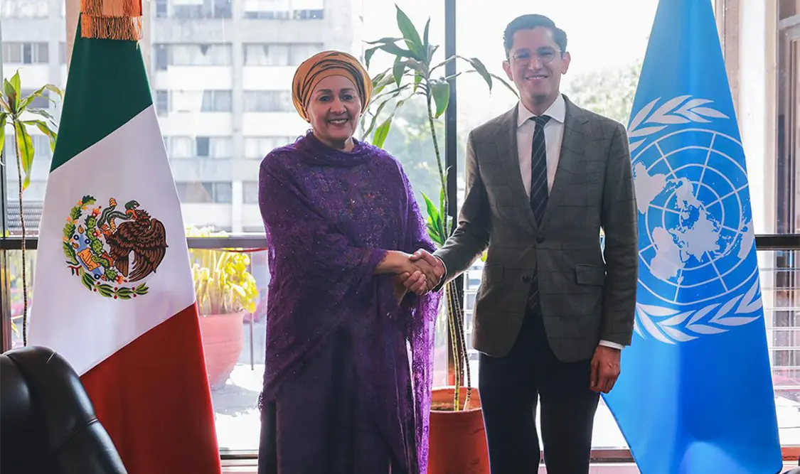 La vicesecretaria general, Amina J. Mohammed, y el canciller Velasco, encabezaron el segundo encuentro. Cortesía
