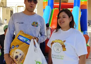 Recolectan m&aacute;s de media tonelada de alimentos