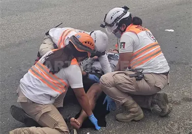 Resulta con una posible fractura en una pierna