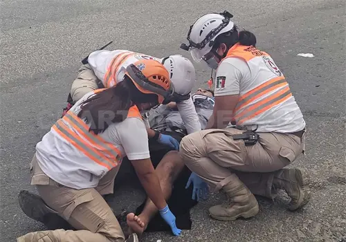 Resulta con una posible fractura en una pierna