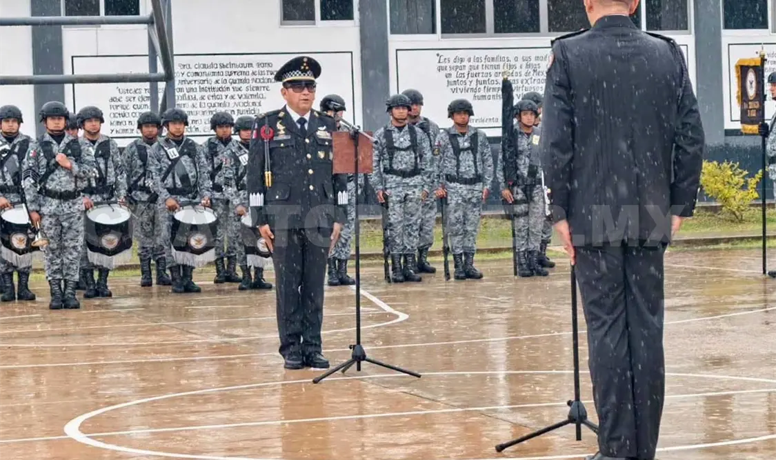 La ceremonia de toma de protesta y posesión del cargo se llevó a cabo en las instalaciones de la Guardia Nacional. Manuel Martínez / CP
