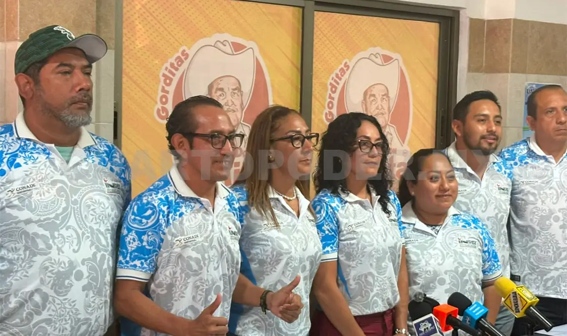 Autoridades del Indet presentaron oficialmente a la delegación estatal y destacaron que el certamen nacional otorgará boletos para el Mundial de los Trabajadores en Dinamarca. Alan Pola/CP