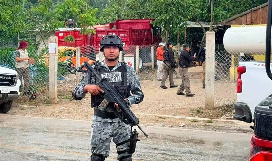 Elementos de la FGR y de la Guardia Nacional aseguraron el lugar, ubicado en el municipio de Chilón. Genaro Sánchez / CP