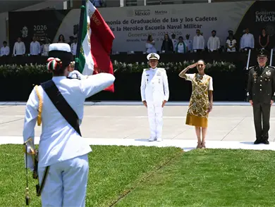 Llama Sheinbaum a marinos a defender la soberan&iacute;a 
