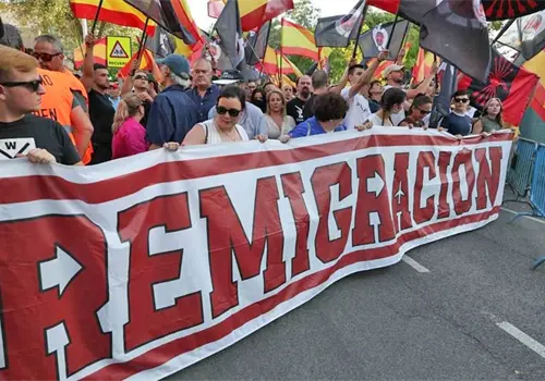 Protestan contra migración masiva de marroquíes Protestan contra migración masiva de marroquíes