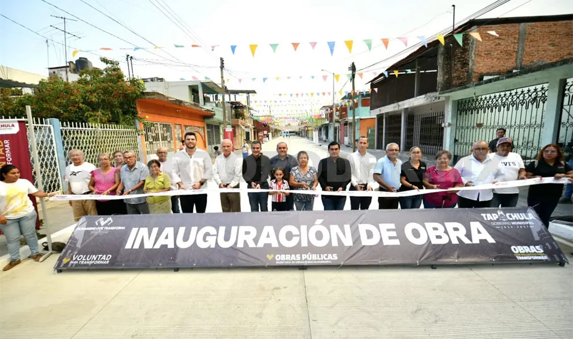 Yamil Melgar afirmó que la transformación de Tapachula avanza con obras que mejoran la calidad de vida de las familias. CP
