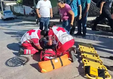 Anciana es atropellada por una motocicleta