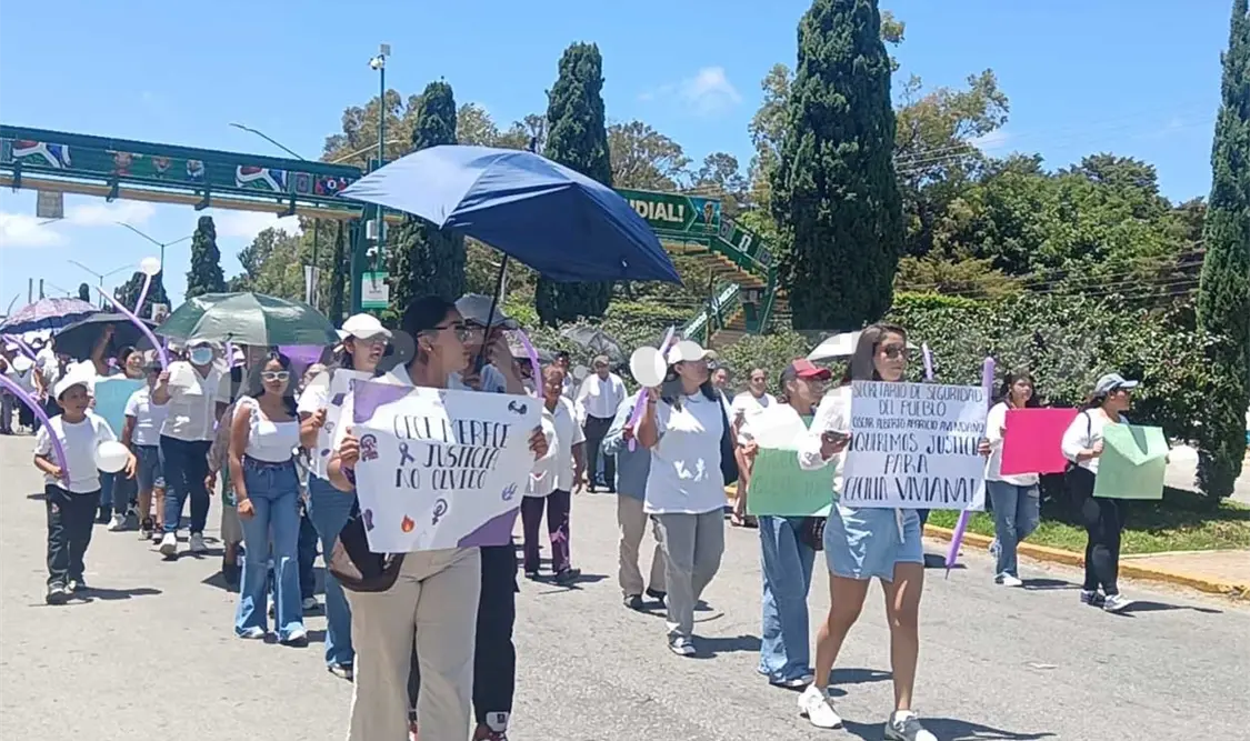 La espontánea marcha ocurre a raíz del crimen sucedido dos semanas atrás. Cortesía