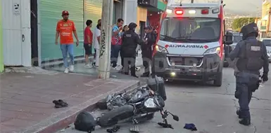 Motorrepartidor acaba con amputación parcial Motorrepartidor acaba con amputación parcial