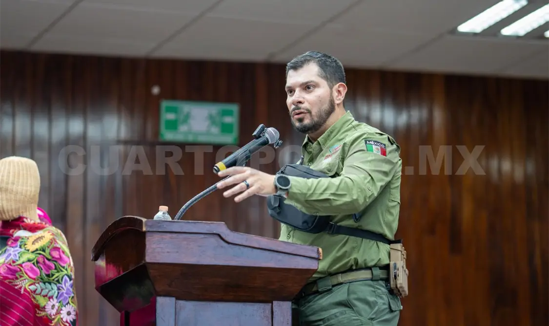 El titular de la Secretaría de Seguridad del Pueblo, Óscar Alberto Aparicio Avendaño. Cortesía