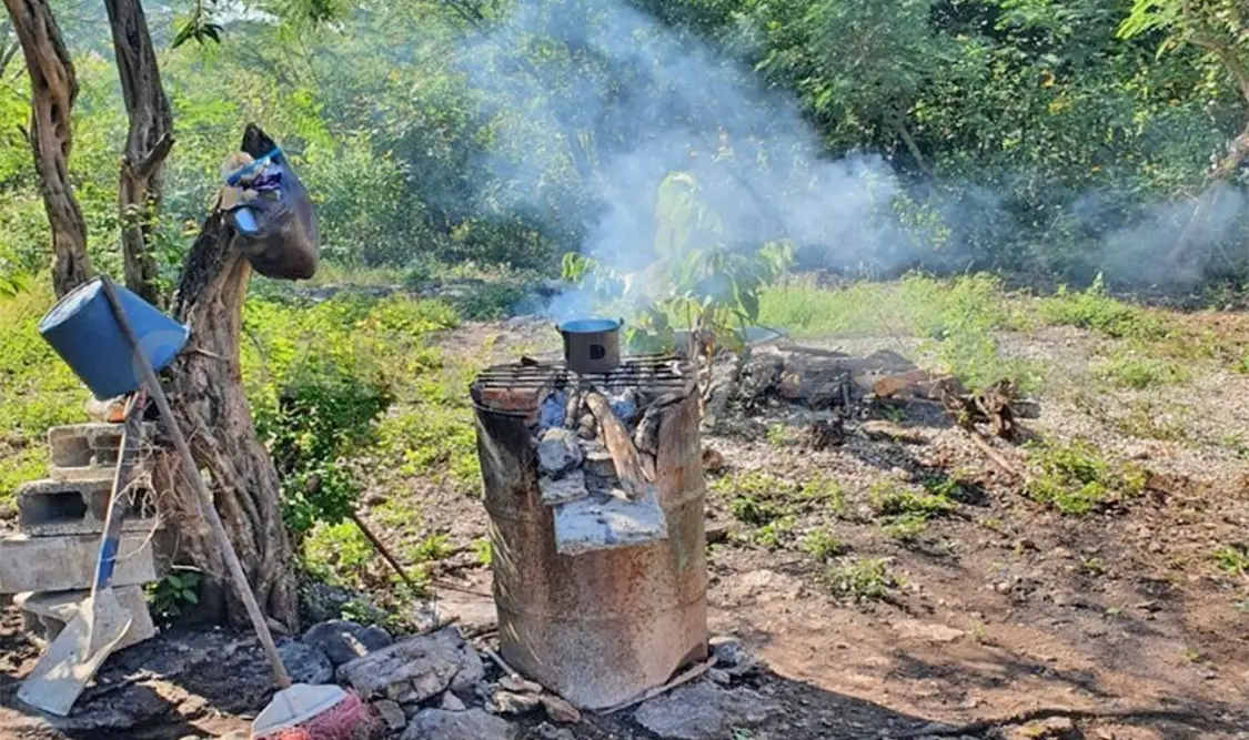 Imagen de una estufa de leña común en Chiapa de Corzo. CP