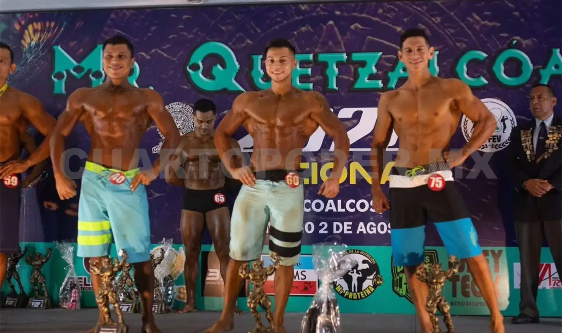 Oswaldo Rivera obtuvo el segundo lugar en Men’s Physique, categoría única, representando a Chiapas. Cortesía