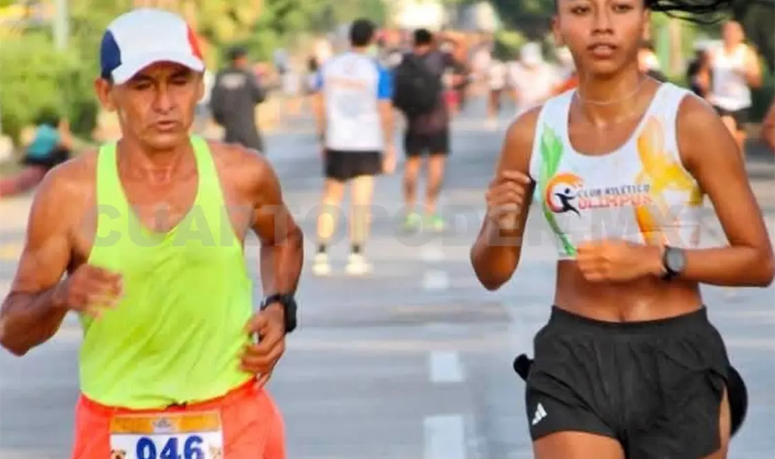Los corredores chiapanecos cumplieron con su preparación para afrontar los 21 kilómetros en Quintana Roo. Cortesía