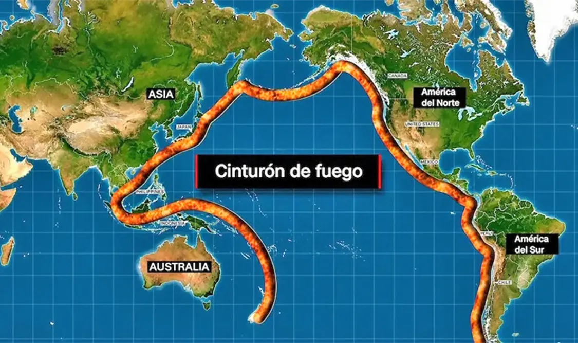 Aunque ambos países forman parte del Cinturón de Fuego del Pacífico, los eventos son independientes debido a la gran distancia que hay entre los dos epicentros. Cortesía
