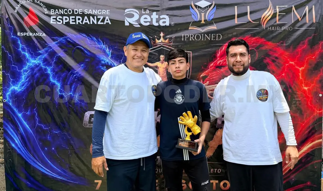 Rodolfo Carlo Garcés Calvo sobresalió en la edición 2026 del Goalkeeper Clash, en Tuxtla Gutiérrez. Cortesía