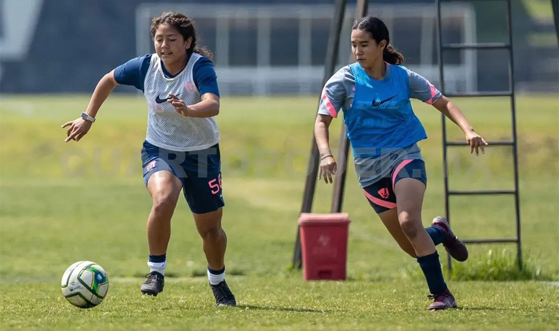 Las cuatro futbolistas chiapanecas compiten con Puebla, Querétaro, Atlante y León, en la Liga MX Femenil Sub-19. Cortesía