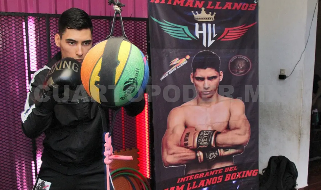 Jean Carlo Llanos, “Hitman”, está listo para representar a Chiapas en el Torneo de Box Profesional Sangre de Campeón. Cortesía
