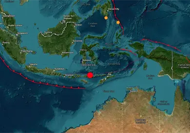 Reportan terremoto de magnitud 7.7 en Indonesia Reportan terremoto de magnitud 7.7 en Indonesia