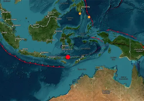 Reportan terremoto de magnitud 7.7 en Indonesia