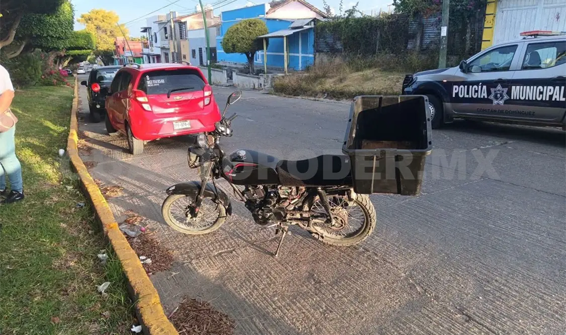 El choque por alcance se dio en el barrio Yalchivol. Cortesía