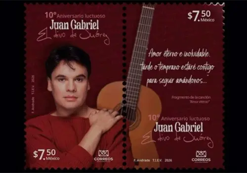 Lanzan timbre postal de Juan Gabriel
