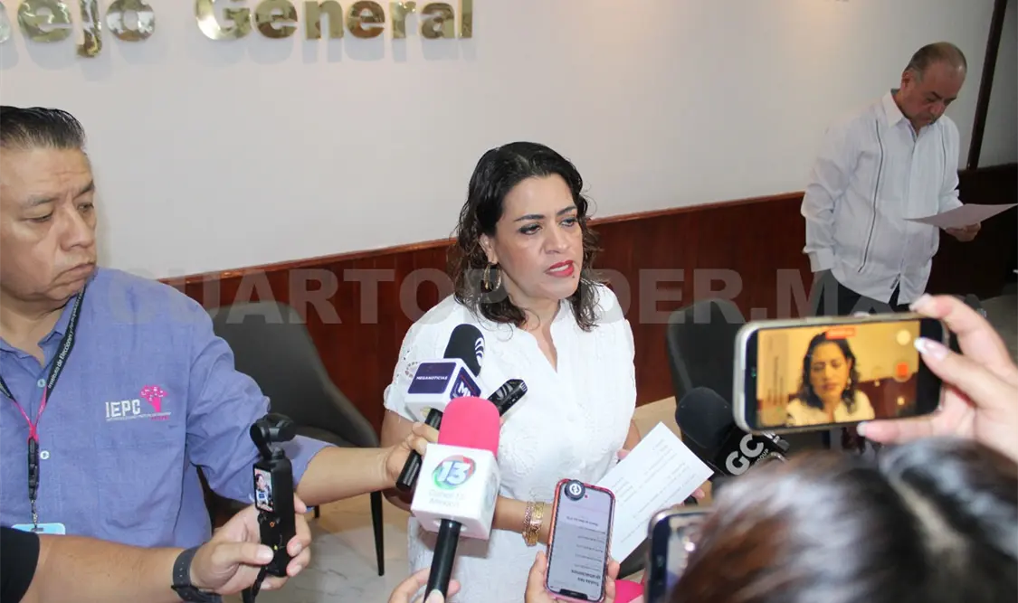 La consejera presidenta del IEPC habló de las denuncias que han resuelto. Daniel Oropeza / CP