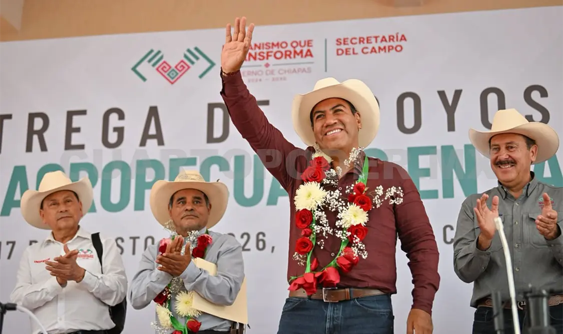 El mandatario en su gira de trabajo. Cortesía
