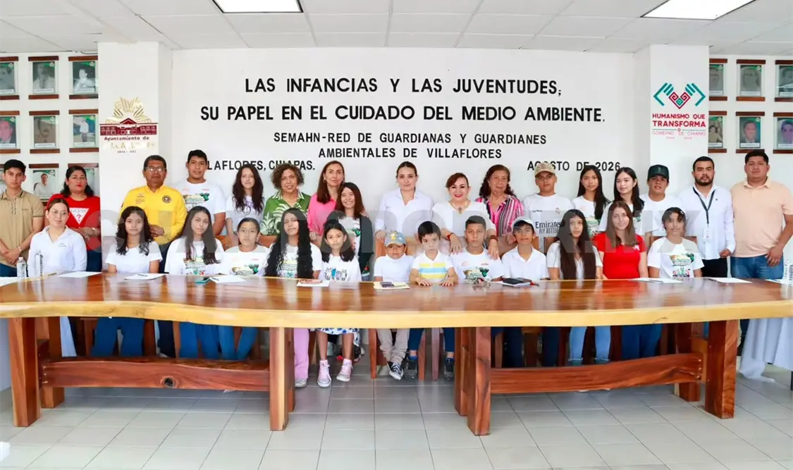 Reconocen importante papel de las niñas, niños y adolescentes integrantes de la Red de Guardianes Ambientales de Villaflores. CP