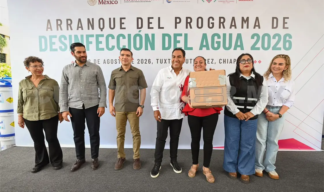 El gobernador puso en marcha el Programa de Desinfección del Agua 2026. Cortesía