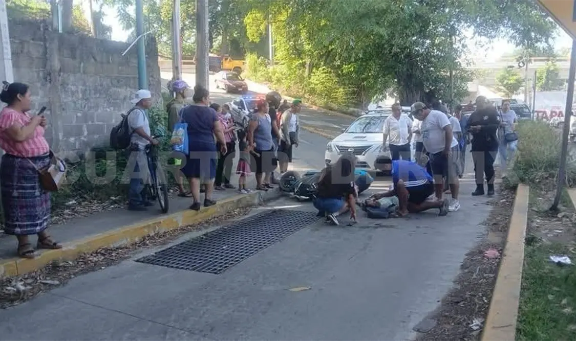El atropellamiento se dio en la avenida Esperanza y 19.ª calle Poniente; el sujeto terminó inconsciente. Rafael Victorio / CP