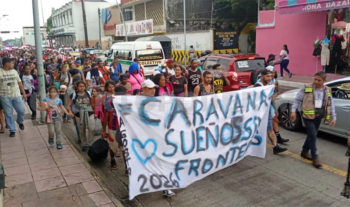 Los integrantes de la caravana buscan que las autoridades federales les otorguen documentos para su legal estancia. Rafael Victorio / CP