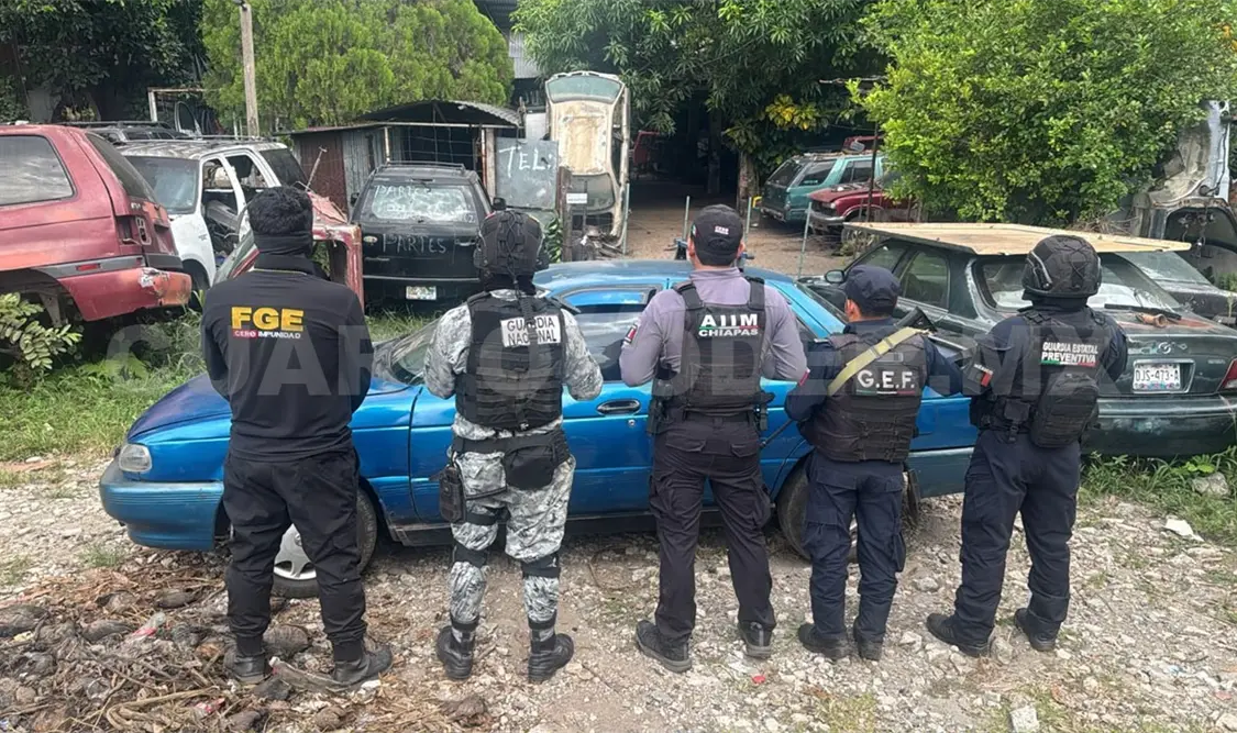 Uno de los cateos fue en un inmueble que operaba como taller mecánico. CP