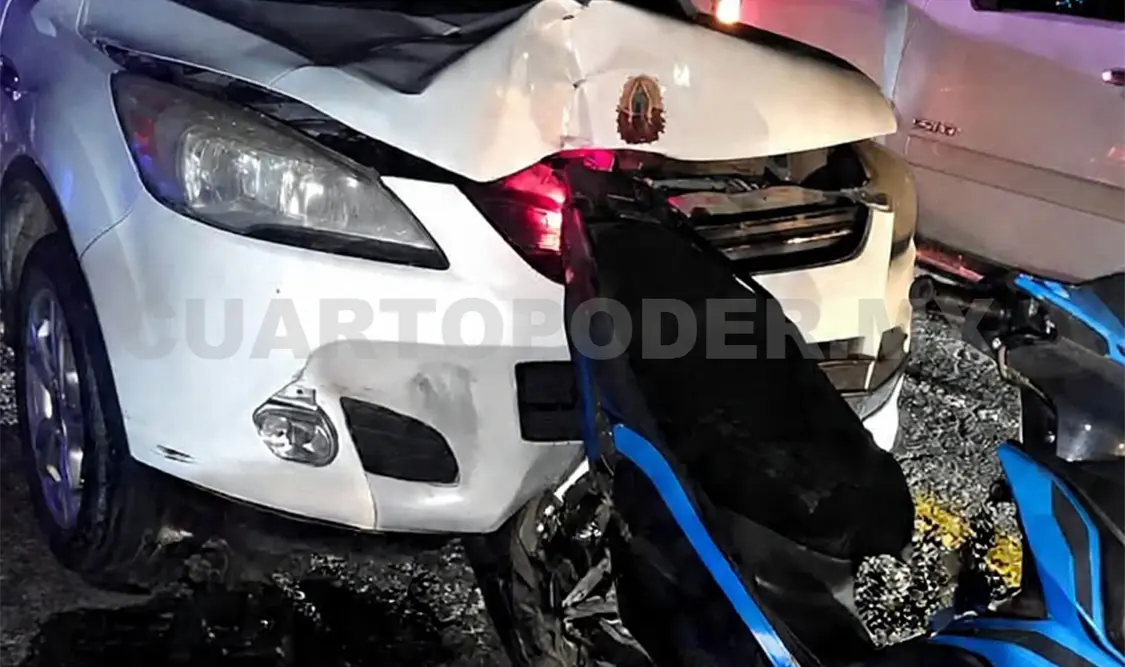 En el brutal encontronazo estuvieron involucradas dos motocicletas y un automóvil. Cortesía