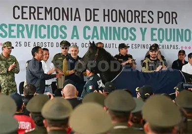ERA atestigua ceremonia de jubilaci&oacute;n de caninos