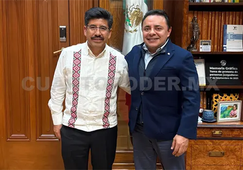 Se re&uacute;ne Juan Carlos Moreno Guill&eacute;n con ministro presidente de la SCJN
