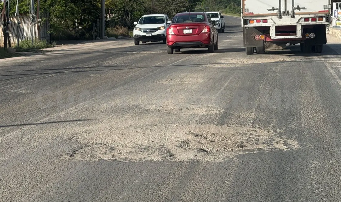 Aspecto de los baches. Osman Toledo / CP