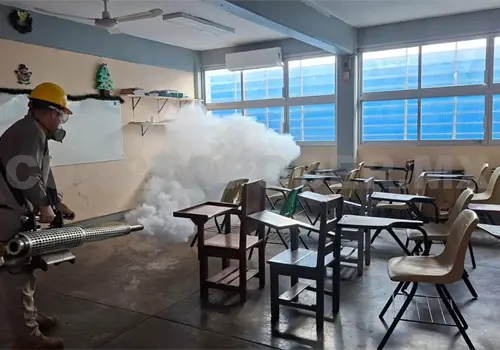 Fumigan 255 escuelas del Soconusco