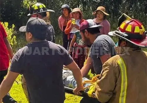 Sobrevive al caer con su auto a un barranco Sobrevive al caer con su auto a un barranco