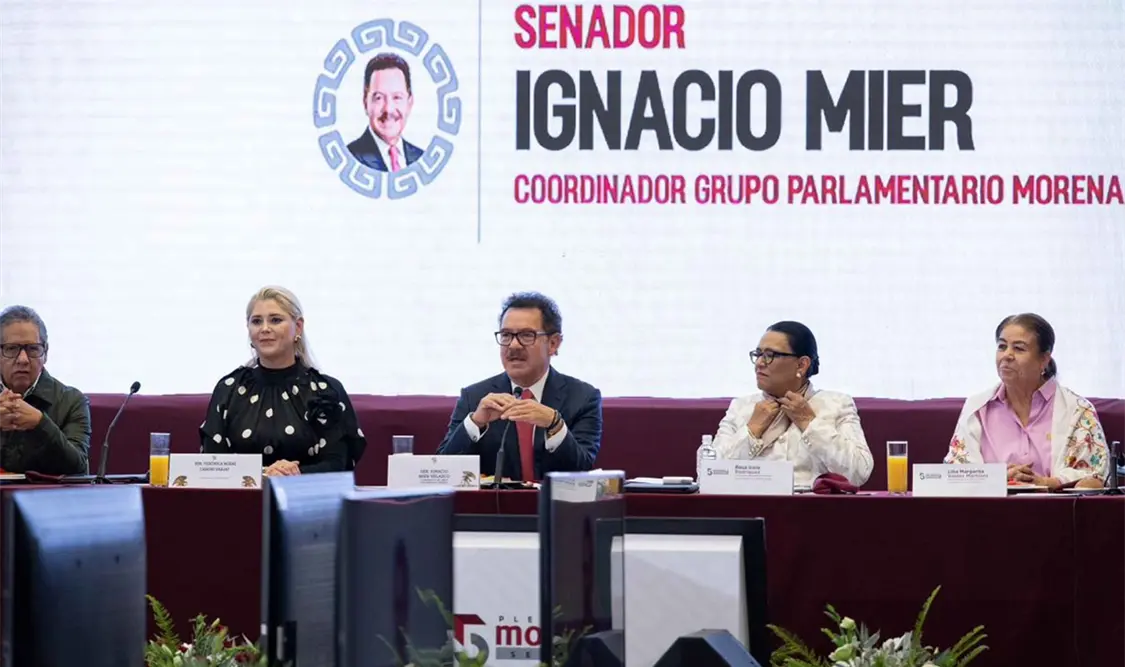 Rosa Icela Rodríguez, secretaria de Gobernación, leyó la cartilla a los diputados federales de Morena en la plenaria en la Cámara Baja