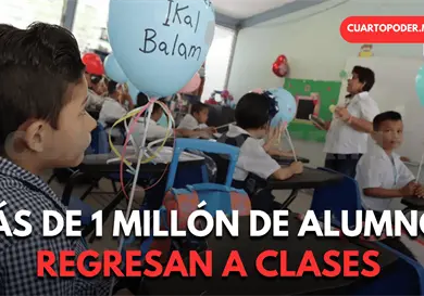 Vuelven 1.3 millones de estudiantes a clases