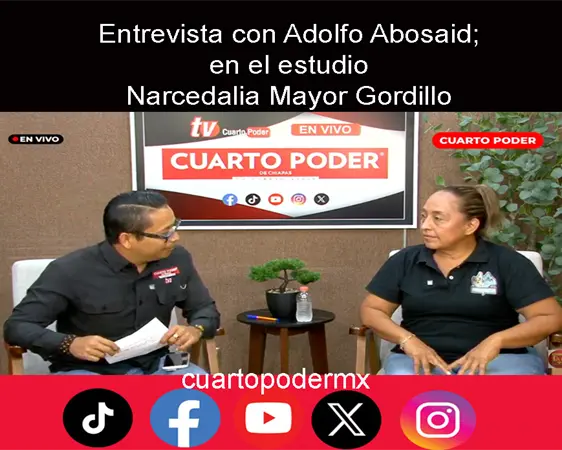 Entrevista con Adolfo Abosaid; en el estudio Narcedalia Mayor Gordillo
