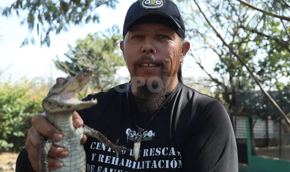 Jerónimo Domínguez Laso, director del Centro de Rescate y Rehabilitación de Fauna Silvestre en Chiapas. Carlos López / CP