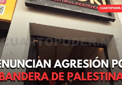 Acusan agresiones por exhibir bandera Palestina Acusan agresiones por exhibir bandera Palestina