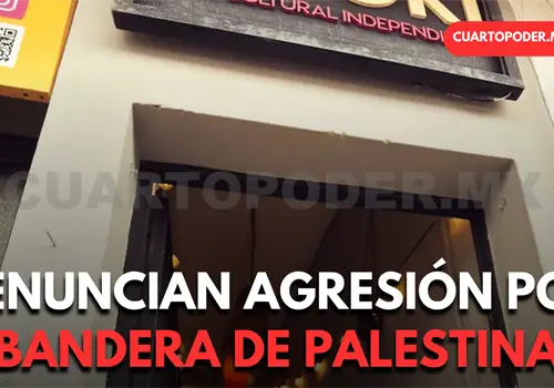 Acusan agresiones por exhibir bandera Palestina Acusan agresiones por exhibir bandera Palestina