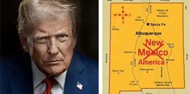 Trump rebautiza Nuevo México como "Nueva América" Trump rebautiza Nuevo México como "Nueva América"