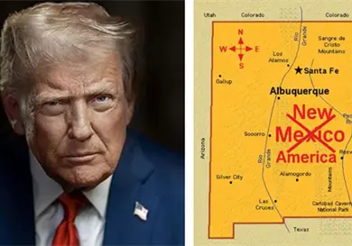 Trump rebautiza Nuevo México como "Nueva América" Trump rebautiza Nuevo México como "Nueva América"