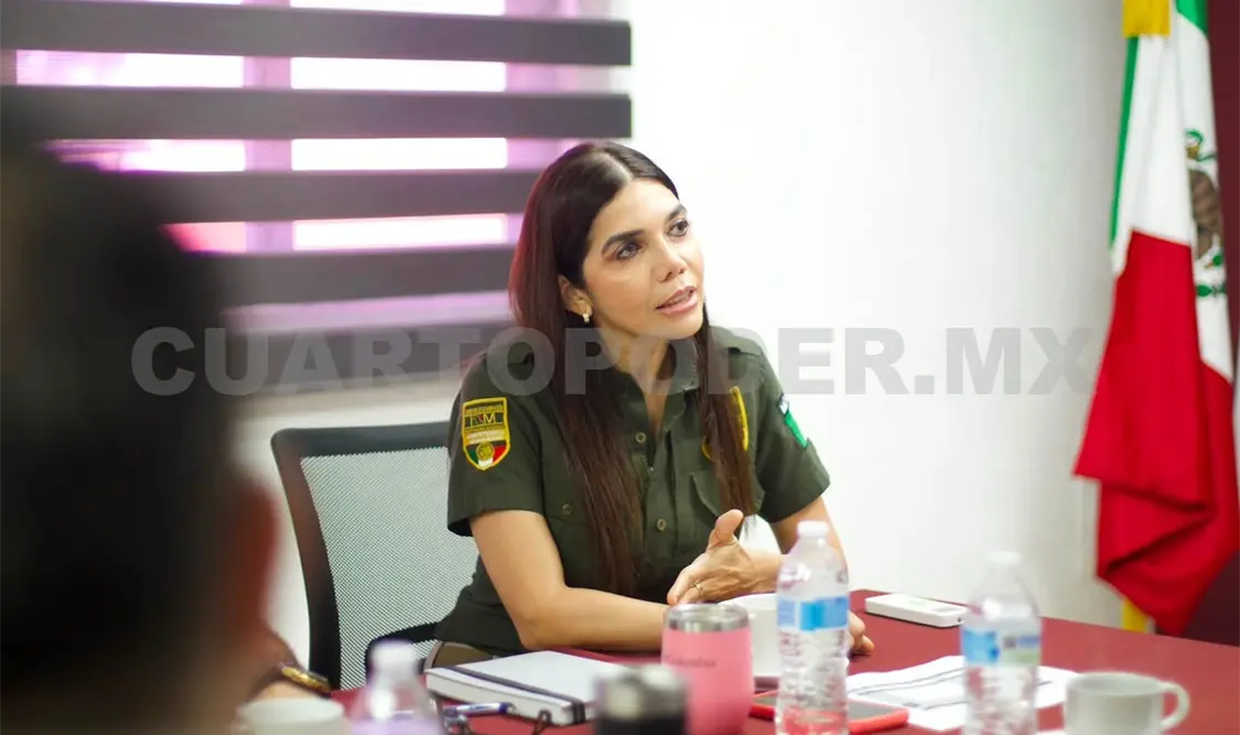 Aspecto de la reunión entre autoridades para atender le tema de seguridad migratoria. CP