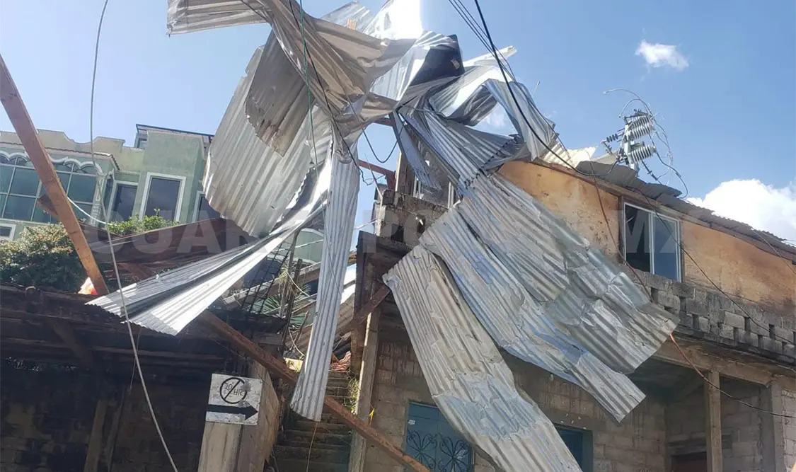 Los daños se presentaron en la comunidad Elambo Alto, municipio de Zinacantán. Manuel Martínez / CP