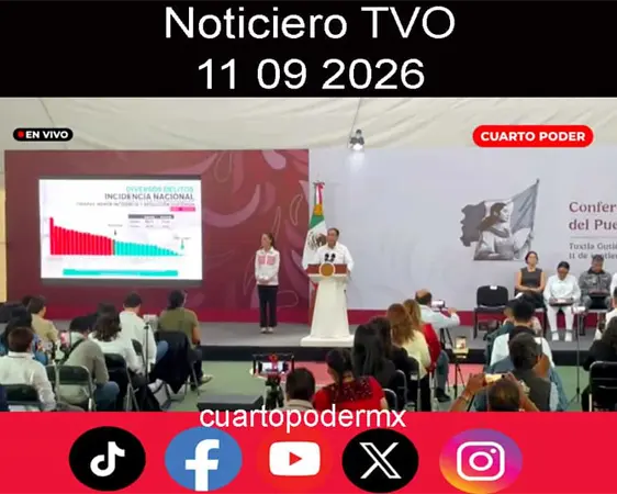 Noticiero TVO 11 09 2026. #TuDiarioVivir con Carlos César Núñez
Noticiero TVO 11 09 2026. #TuDiarioVivir con Carlos César Núñez